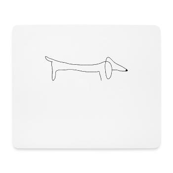Dackel, Hund, lustiges Dackel design - Mousepad (Querformat) - Weiß - Vorne