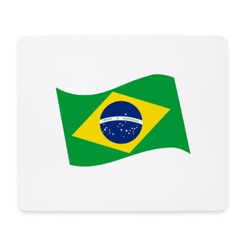 Drapeau brésilien - Tapis de souris (format paysage) - blanc - Devant