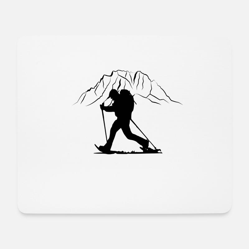 Schneeschuh - Mousepad (Querformat) - Weiß