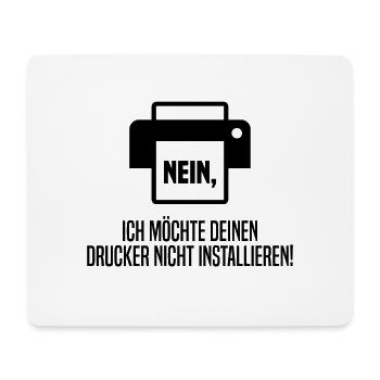 Drucker installieren - Mousepad (Querformat) - Weiß - Vorne