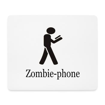téléphone zombie - Tapis de souris (format paysage) - blanc - Devant