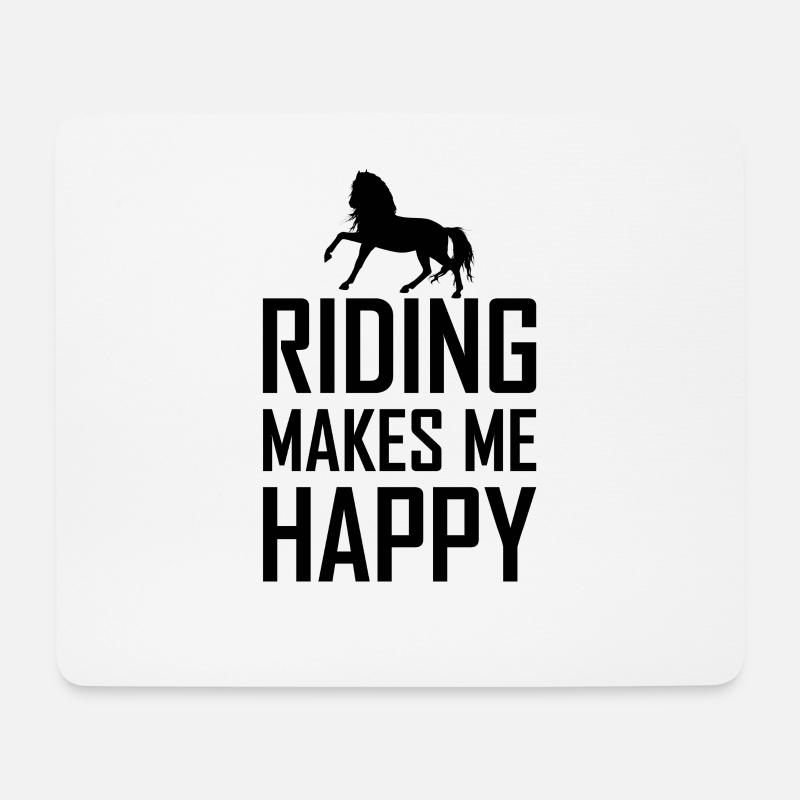 Reiten - Mousepad (Querformat) - Weiß
