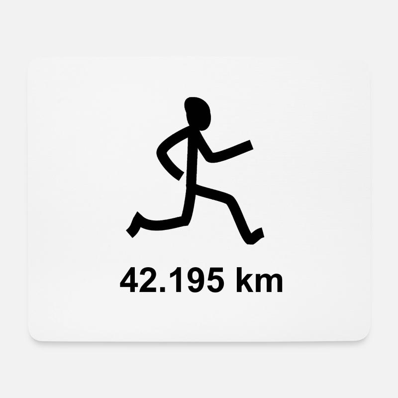 Marathon - Der Schmerz geht, der Ruhm bleibt - Mousepad (Querformat) - Weiß