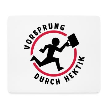 Vorsprung durch Hektik - Mousepad (Querformat) - Weiß - Vorne