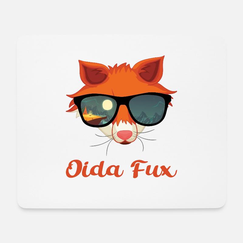Oida Fux - Mousepad (Querformat) - Weiß