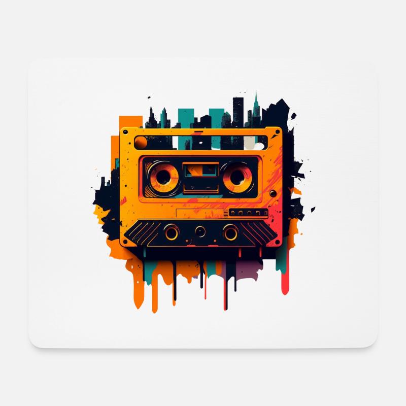 Retro Mixtape - Mouse Pad (horizontal) - white