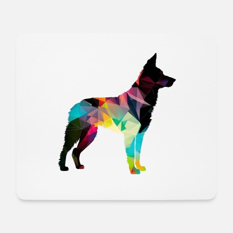 Schöner Hund - Bunter Hund - Mousepad (Querformat) - Weiß