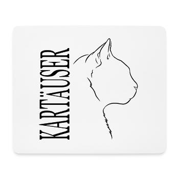 Kartäuser Profil Katzen Katze Wilsigns - Mousepad (Querformat) - Weiß - Vorne