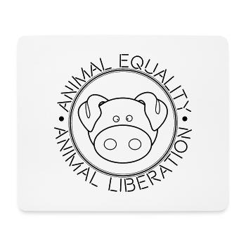 ANIMAL EQUALITY ANIMAL LIBERATION - Mousepad (Querformat) - Weiß - Vorne