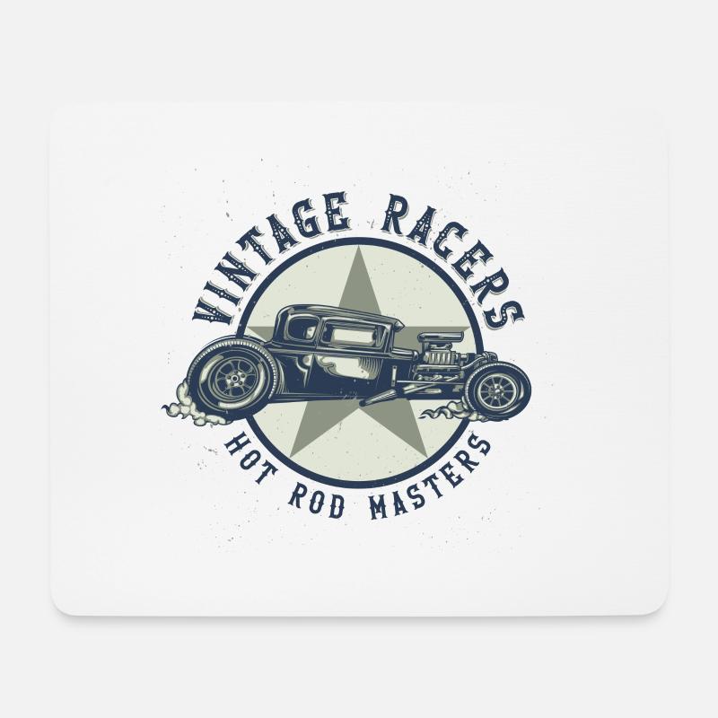 Hot Rod Masters dunkelblau - Mousepad (Querformat) - Weiß