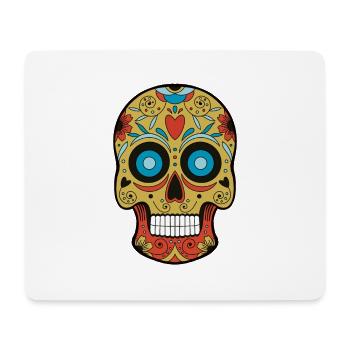 Tête de mort mexicaine - Tapis de souris (format paysage) - blanc - Devant