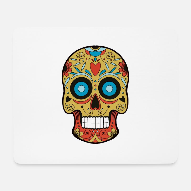 Mexican skull - Mouse Pad (horizontal) - white