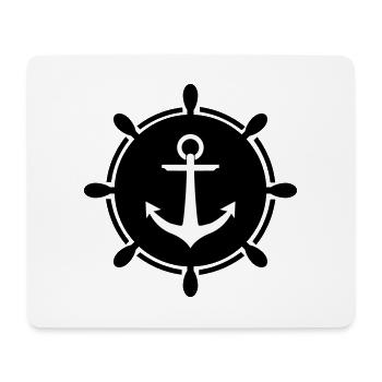 Volant d'ancrage - Tapis de souris (format paysage) - blanc - Devant