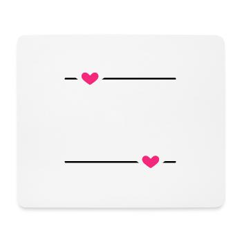 Linie Herz Strich Ornament - Mousepad (Querformat) - Weiß - Vorne