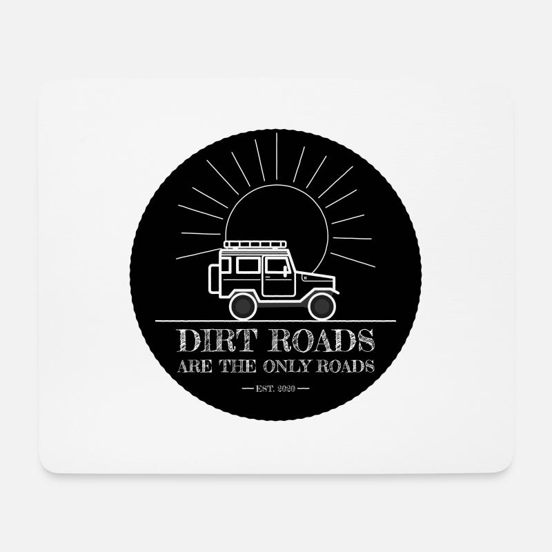 Feldwege sind die einzigen Straßen - Mousepad (Querformat) - Weiß