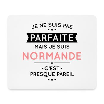 Je ne suis pas parfaite mais je suis Normande - Tapis de souris (format paysage) - blanc - Devant