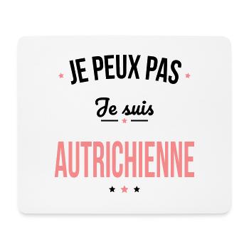 Je peux pas je suis Autrichienne - Tapis de souris (format paysage) - blanc - Devant