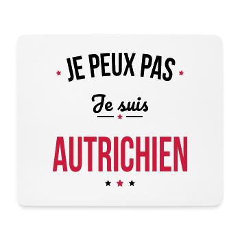 Je peux pas je suis Autrichien - Tapis de souris (format paysage) - blanc - Devant