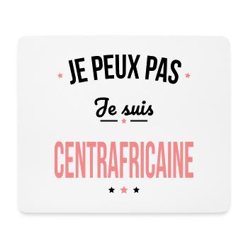 Je peux pas je suis Centrafricaine - Tapis de souris (format paysage) - blanc - Devant