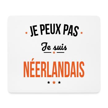 Je peux pas je suis Néerlandais - Tapis de souris (format paysage) - blanc - Devant