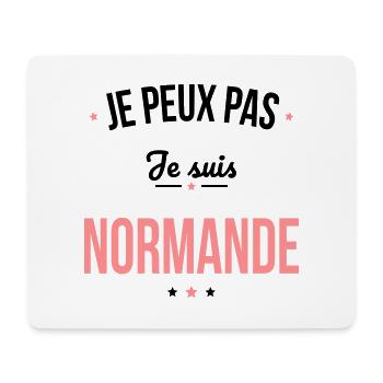 Je peux pas je suis Normande - Tapis de souris (format paysage) - blanc - Devant