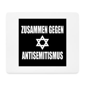 zusammen gegen antisemitismus - Mousepad (Querformat) - Weiß - Vorne