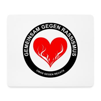 Gemeinsam gegen Rassismus - OMAS GEGEN RECHTS - Mousepad (Querformat) - Weiß - Vorne