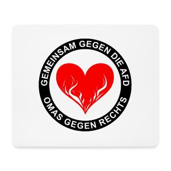 Gemeinsam gegen die AFD - OMAS GEGEN RECHTS - Mousepad (Querformat) - Weiß - Vorne