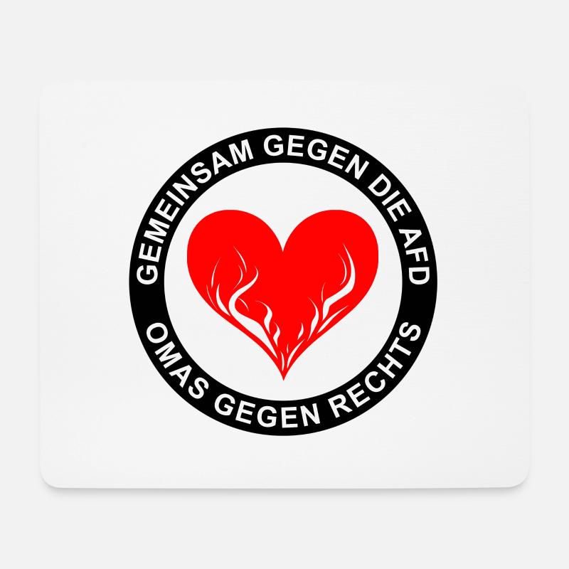 Gemeinsam gegen die AFD - OMAS GEGEN RECHTS - Mousepad (Querformat) - Weiß