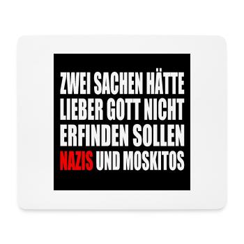 gegen nazis - Gegen Rechts - moskitos - Mousepad (Querformat) - Weiß - Vorne