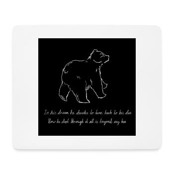 Sleepwalking bear turning back to his den - Mouse Pad (horizontal) - white - Front