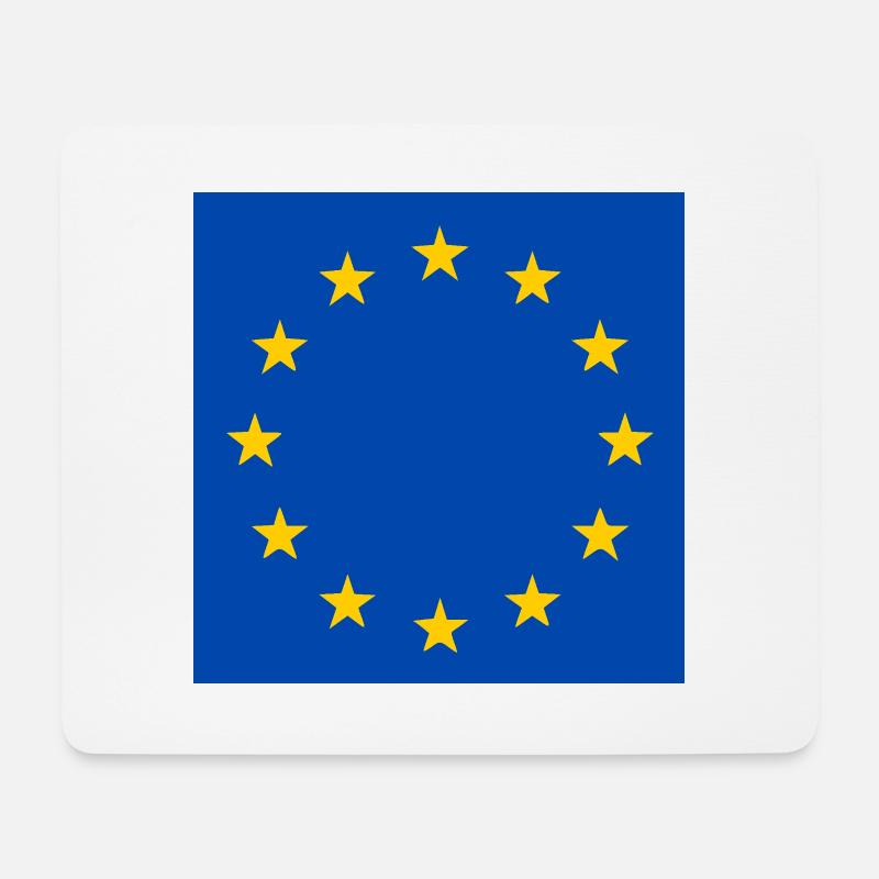 Europa flagge - Mousepad (Querformat) - Weiß