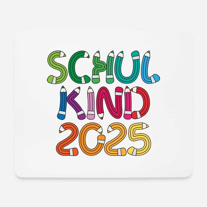 Schulkind 2025 Einschulung Schulanfang - Mousepad (Querformat) - Weiß