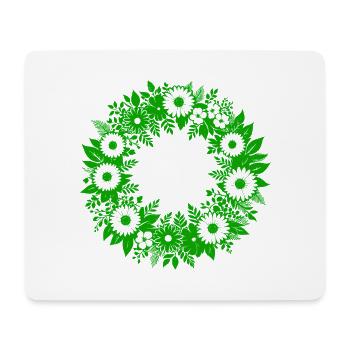 Blumenkranz - Mousepad (Querformat) - Weiß - Vorne