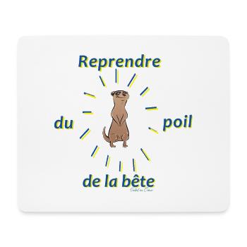 Reprendre du poil de la bête - Tapis de souris (format paysage) - blanc - Devant