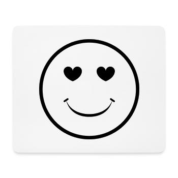 Herz, Auge, Lächeln, Gesicht - Mousepad (Querformat) - Weiß - Vorne