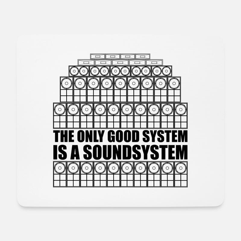 Dub reggae sound system - Mouse Pad (horizontal) - white