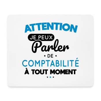 Je peux parler de comptabilité à tout moment - Tapis de souris (format paysage) - blanc - Devant