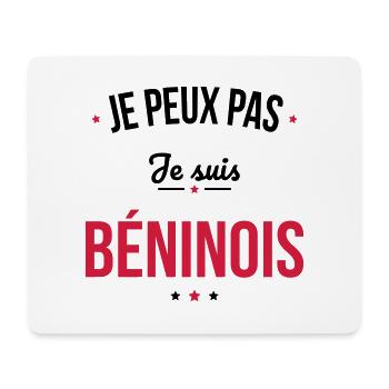 Je peux pas je suis Béninois - Tapis de souris (format paysage) - blanc - Devant