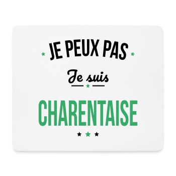Je peux pas je suis Charentaise - Tapis de souris (format paysage) - blanc - Devant