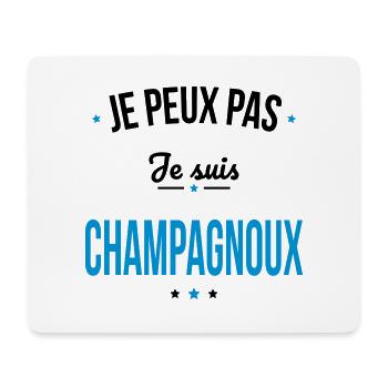 Je peux pas je suis Champagnoux - Tapis de souris (format paysage) - blanc - Devant