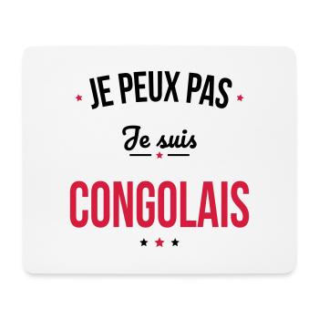 Je peux pas je suis Congolais - Tapis de souris (format paysage) - blanc - Devant
