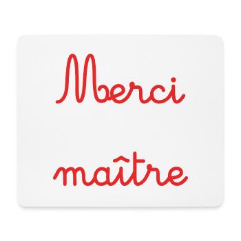 MERCI. ANNIVERSAIRE. NAISSANCE. RETRAITE. MERCI - Tapis de souris (format paysage) - blanc - Devant