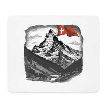 Cervin, Alpes suisses - Tapis de souris (format paysage) - blanc - Devant