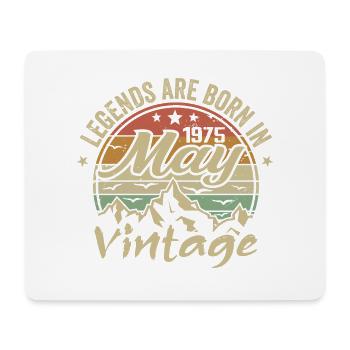 May 1975 Birthday Gift 1975 Vintage 1975 - Mouse Pad (horizontal) - white - Front