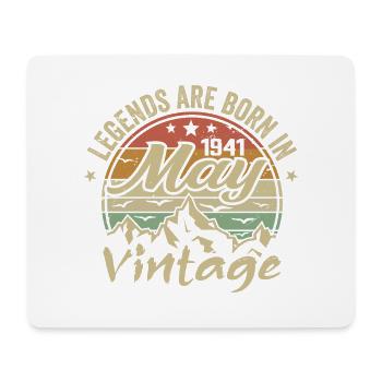 Mai 1941 Geburtstagsgeschenk 1941 Jahrgang 1941 - Mousepad (Querformat) - Weiß - Vorne