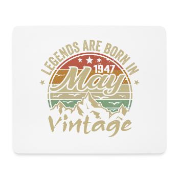 May 1947 Birthday Gift 1947 Vintage 1947 - Mouse Pad (horizontal) - white - Front