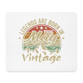 Mai 1986 Geburtstagsgeschenk 1986 Jahrgang 1986 - Mousepad (Querformat) - Weiß - Vorne