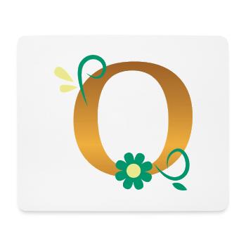 O - Mousepad (Querformat) - Weiß - Vorne