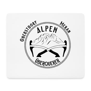 Alpenüberquerer - Mousepad (Querformat) - Weiß - Vorne